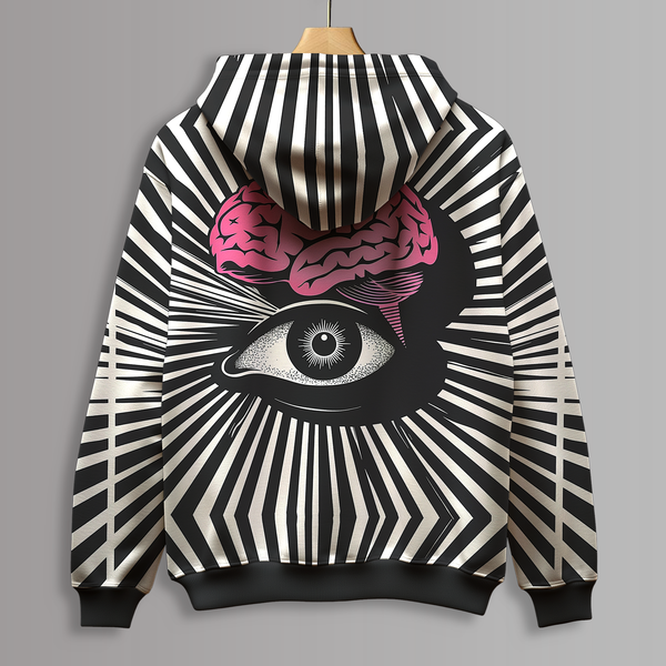 Beauty/Brain Printed Hoodie