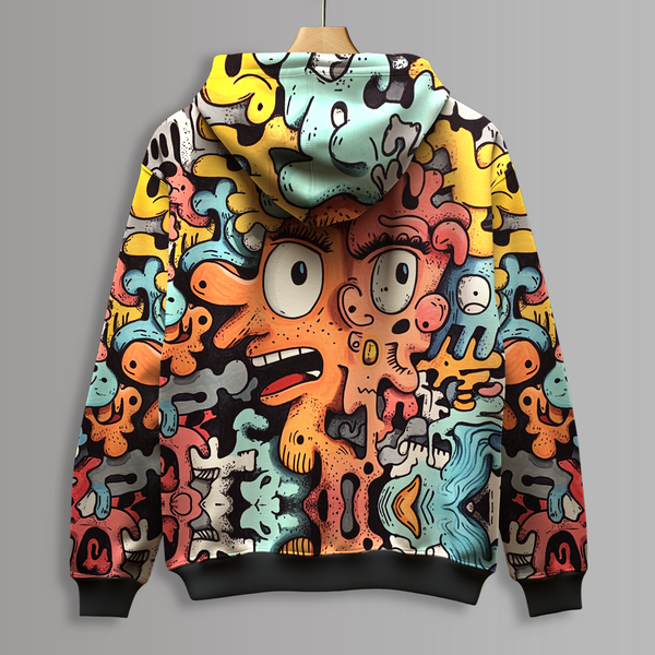 Squint Face Printed Hoodie