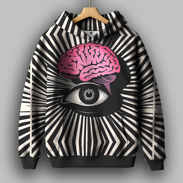 Beauty/Brain Printed Hoodie
