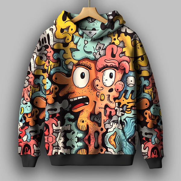 Squint Face Printed Hoodie