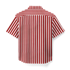 LINEN- STRIPE RED LOVE CUBAN SHIRT