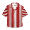 LINEN- STRIPE RED LOVE CUBAN SHIRT