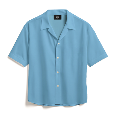 LINEN- SKY BLUE CUBAN SHIRT