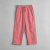 Relaxed Fit Linen Trousers - Check Red Love
