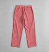 Relaxed Fit Linen Trousers - Check Red Love