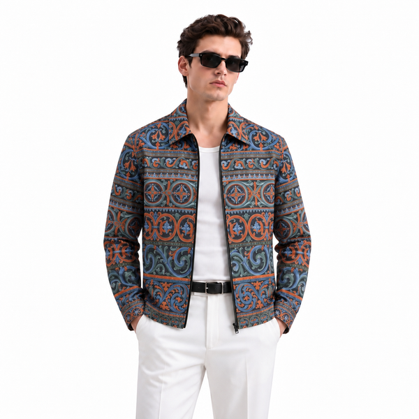 Pop Motif Denim Printed Shacket