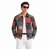 Mosaic Denim Printed Shacket