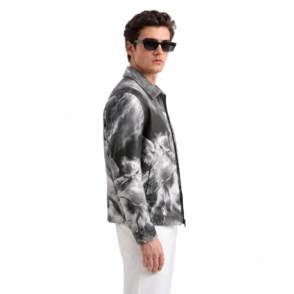 Fallen Angel Denim Printed Shacket