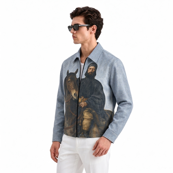 Alpha Mind Denim Printed Shacket
