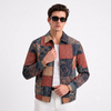 Mosaic Denim Printed Shacket
