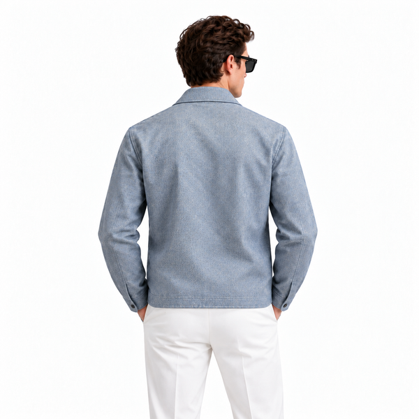 Alpha Mind Denim Printed Shacket
