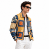 Art Patch Denim Printed Shacket