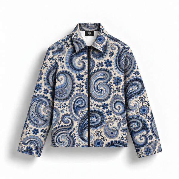 Paisley Denim Printed Shacket
