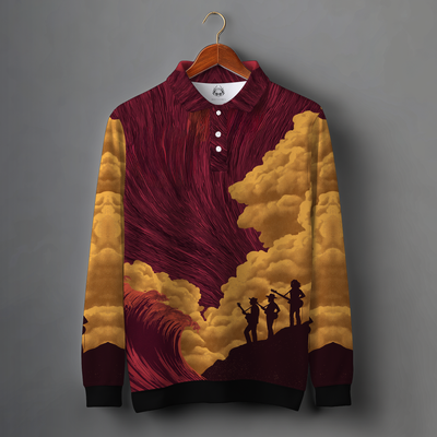 ECHOS IN WILD POLO SWEATSHIRT