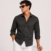 SATIN- DARK GREY FULL SLEEVES SHIRT
