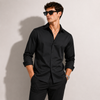 SATIN- BLACK FULL SLEEVES SHIRT