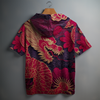 Printed- Dragon Flame Oversized Half Hoodie