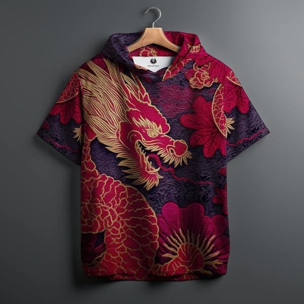 Printed- Dragon Flame Oversized Summer Hoodie