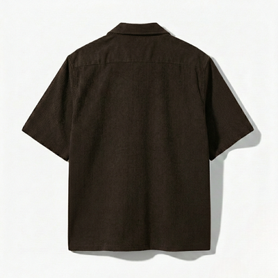 CORDUROY- BROWN CUBAN SHIRT