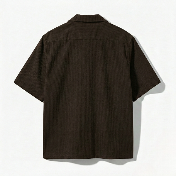 CORDUROY- BROWN CUBAN SHIRT