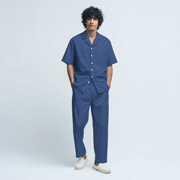 Linen- Blue Co-ord Set