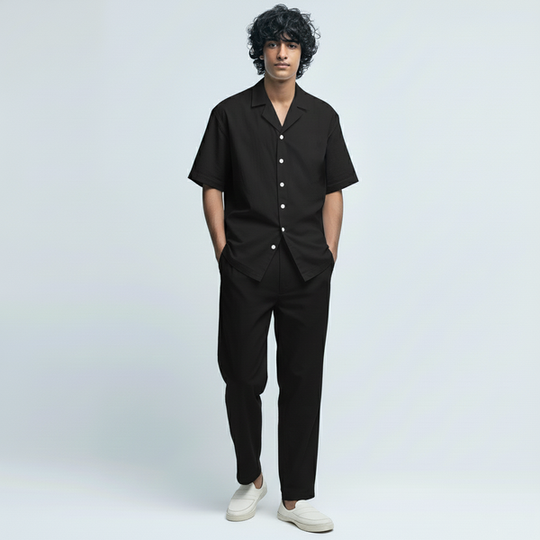 Linen- Black Co-ord Set