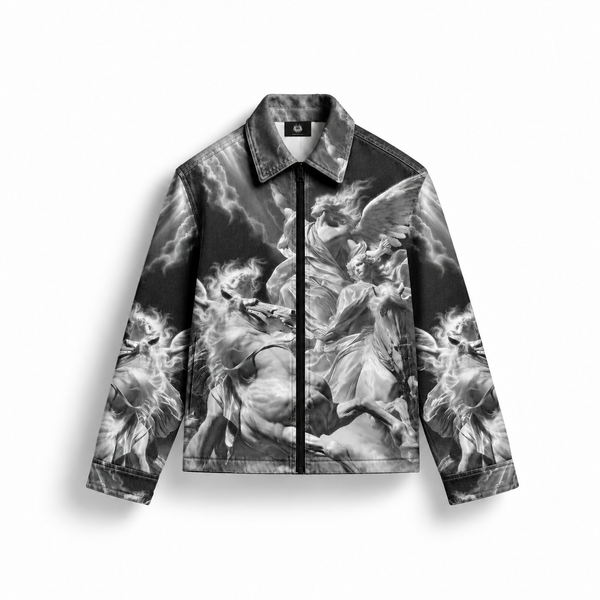 Fallen Angel Denim Printed Jacket