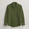 LINEN- OLIVE GREEN FULL SLEEVES SHIRT