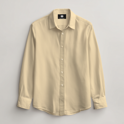 LINEN- BIEGE FULL SLEEVES SHIRT