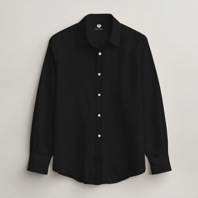 LINEN- BLACK FULL SLEEVES SHIRT