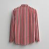 LINEN- RED STRIPPED FULL SLEEVES SHIRT