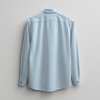 LINEN- TEXTURED BLUE FULL SLEEVES SHIRT