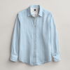 LINEN- TEXTURED BLUE FULL SLEEVES SHIRT