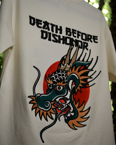 EMBROIDED DRAGON OVERSIZE T-SHIRT