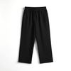 Relaxed Fit Linen Trousers - Black