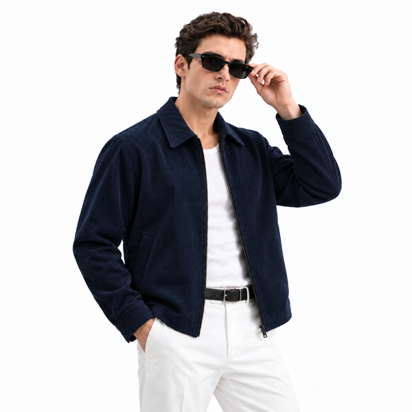 Corduroy- Navy Blue Shacket