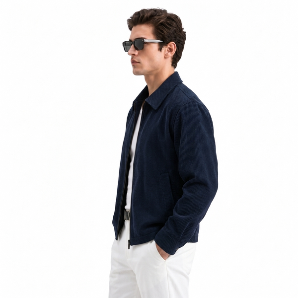 Corduroy- Navy Blue Shacket