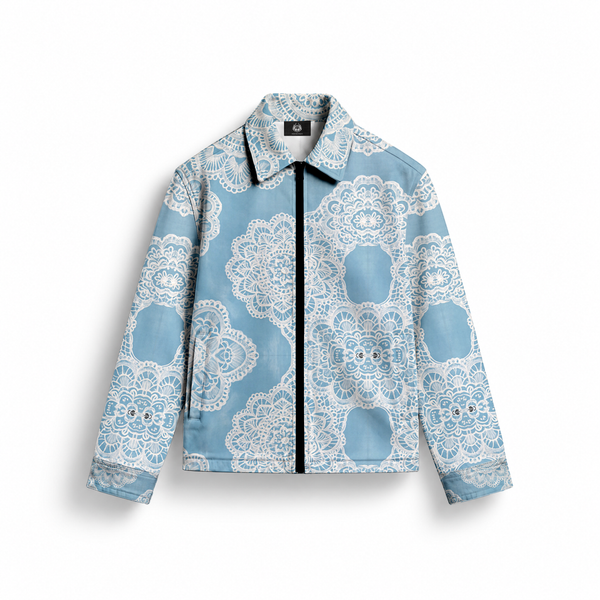 Mandala Denim Printed Jacket
