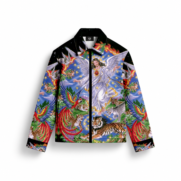 Divine Bliss Denim Printed Shacket